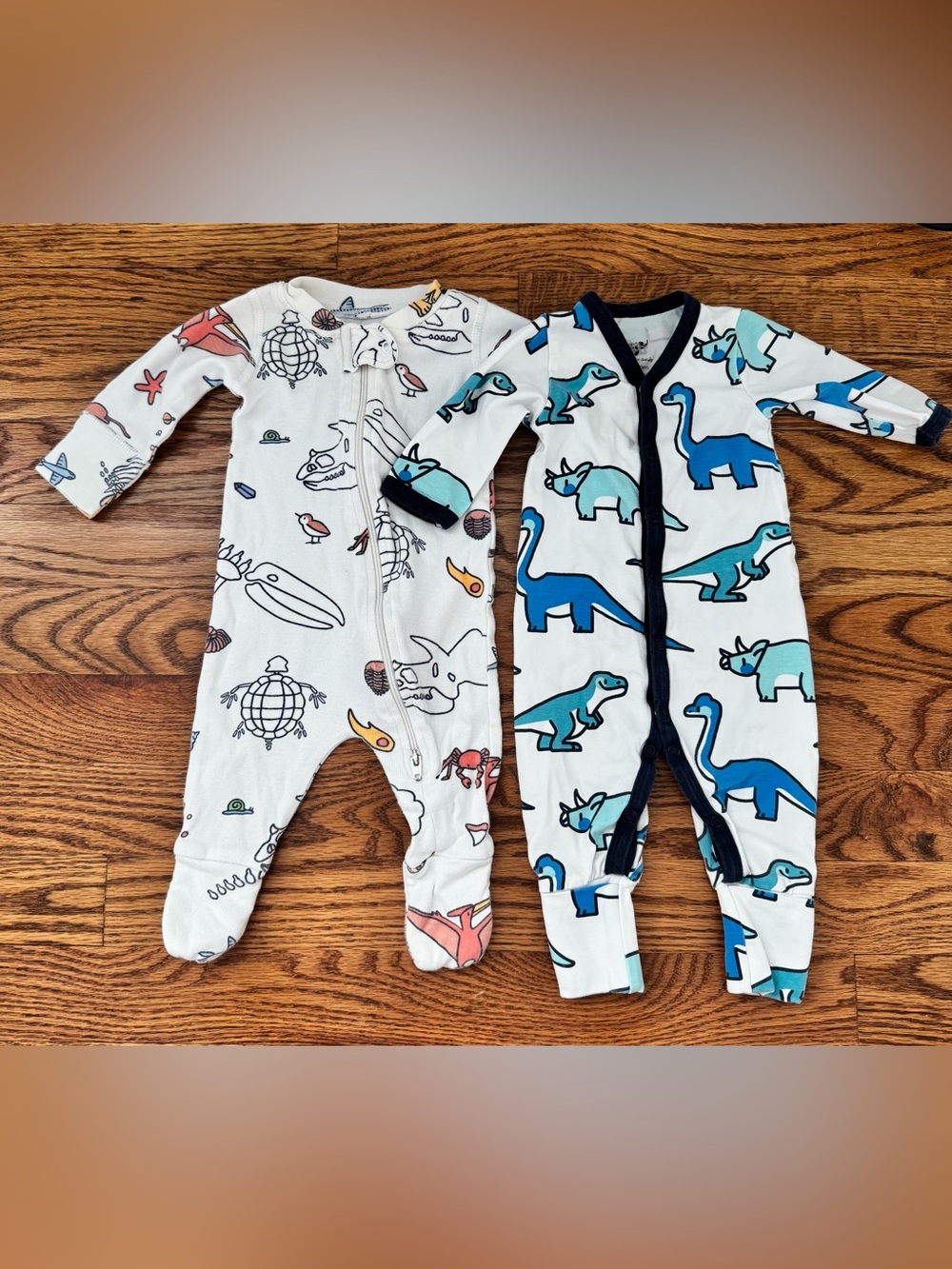 Monica + Andy Dino & Creatures Footed One-Piece - 2 Piece Set